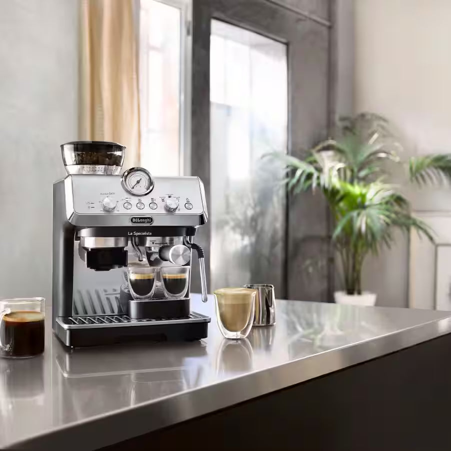 De'Longhi La Specialista Arte EC9155.MB control panel with 3 brew temperature settings: 92°C, 94°C and 96°C