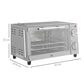 HOMCOM Mini Oven, 9L Countertop Electric Grill, Toaster Oven with Adjustable Temperature, Timer, Dishwasher Safe Baking Tray and Wire Rack, 750W, Silver