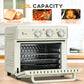 HOMCOM 20L 90-230°C Mini Electric Oven - Cream