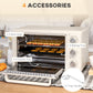 HOMCOM 21L Mini Countertop Oven, 100°C-230°C Adjustable Temp - White