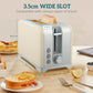 HOMCOM Retro Toaster and Kettle Set - Cream