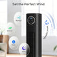 HOMCOM 28dB Tower Fan for Bedroom, 36 inch, 8 m/s Velocity Standing Cooling Fan with 80° Oscillating, BLDC Motor, 12 Speeds, LED Display, 4 Modes, 12H Timer, Remote Control, Black
