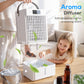 HOMCOM Portable Air Conditioner, 4-in-1 Mini Air Cooler with 4 Wind Speed, 2 Cool Mist, RGB 7 LED Light, White