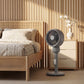 HOMCOM Air Circulator Fan Pedestal Cooling Fan with 3 Speed 3 Mode and Remote Control, 9 Inch, Grey