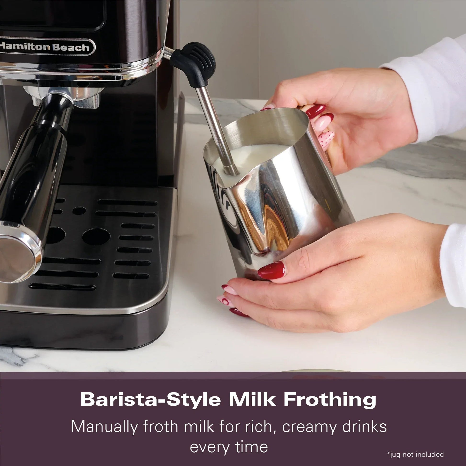 Hamilton Beach BaristaPro Touch 5-in-1 Espresso Machine Black