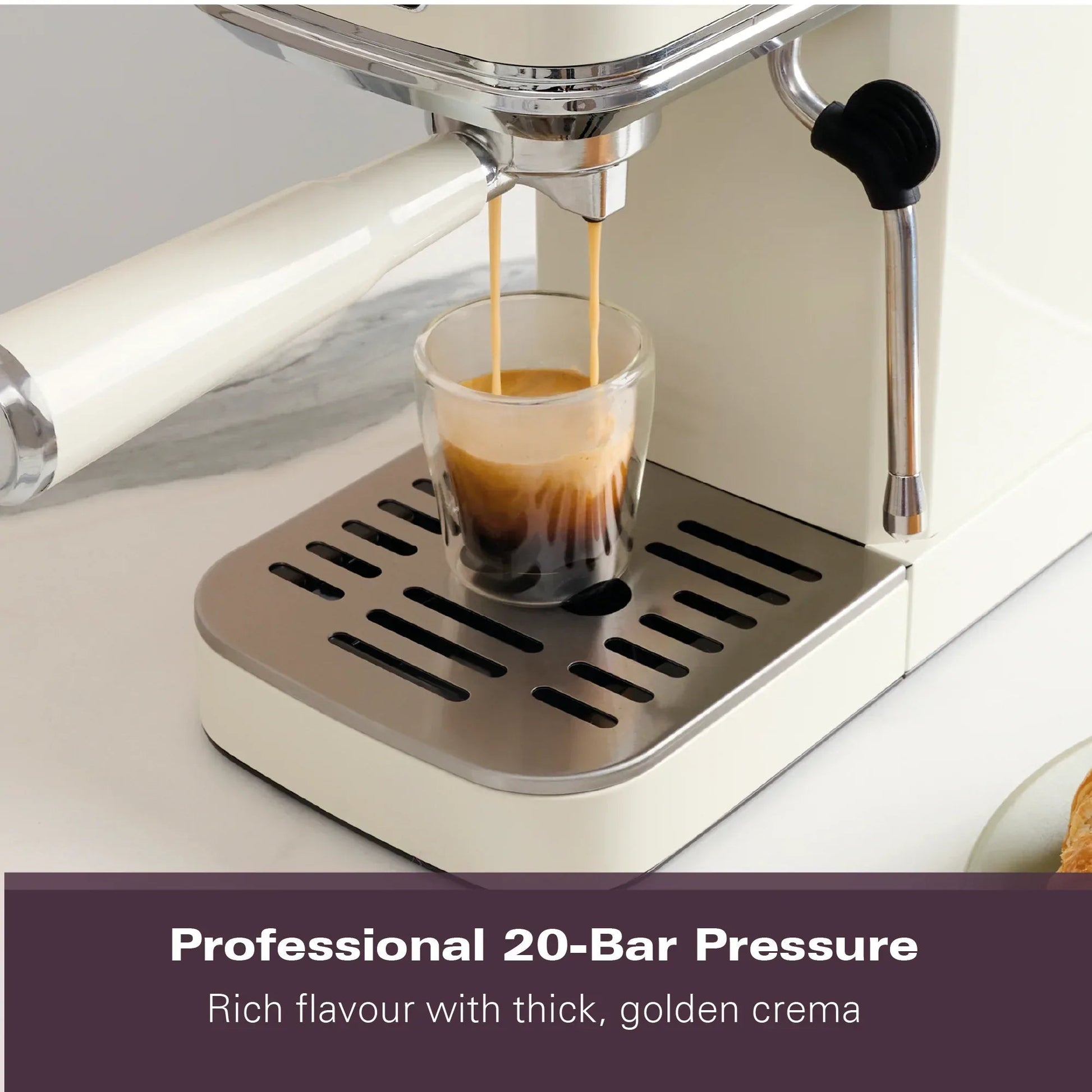 Hamilton Beach BaristaPro Touch 5-in-1 Espresso Machine Cream