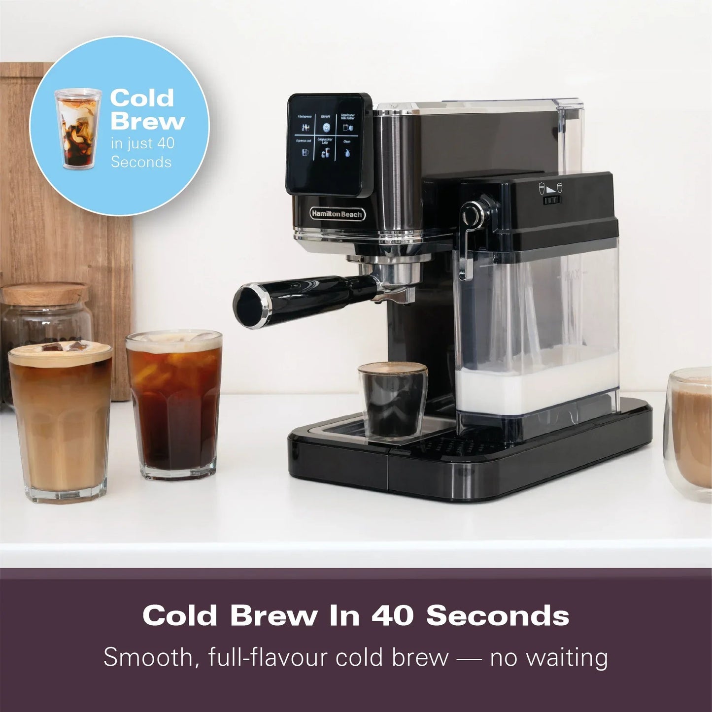 Hamilton Beach BaristaPro+ Touch 8-in-1 - Features