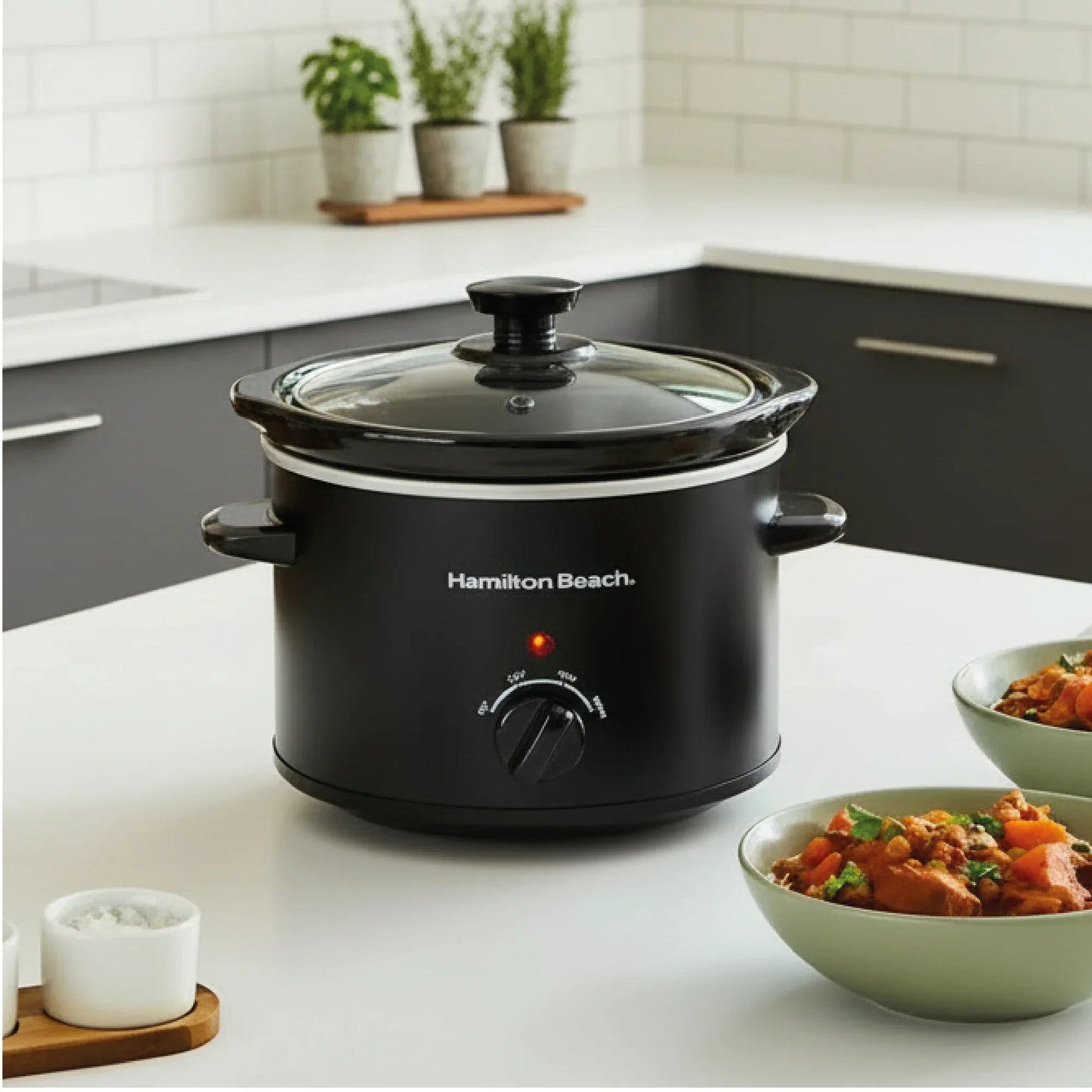 Hamilton Beach The Mighty Mini 1.8L Slow Cooker – Black