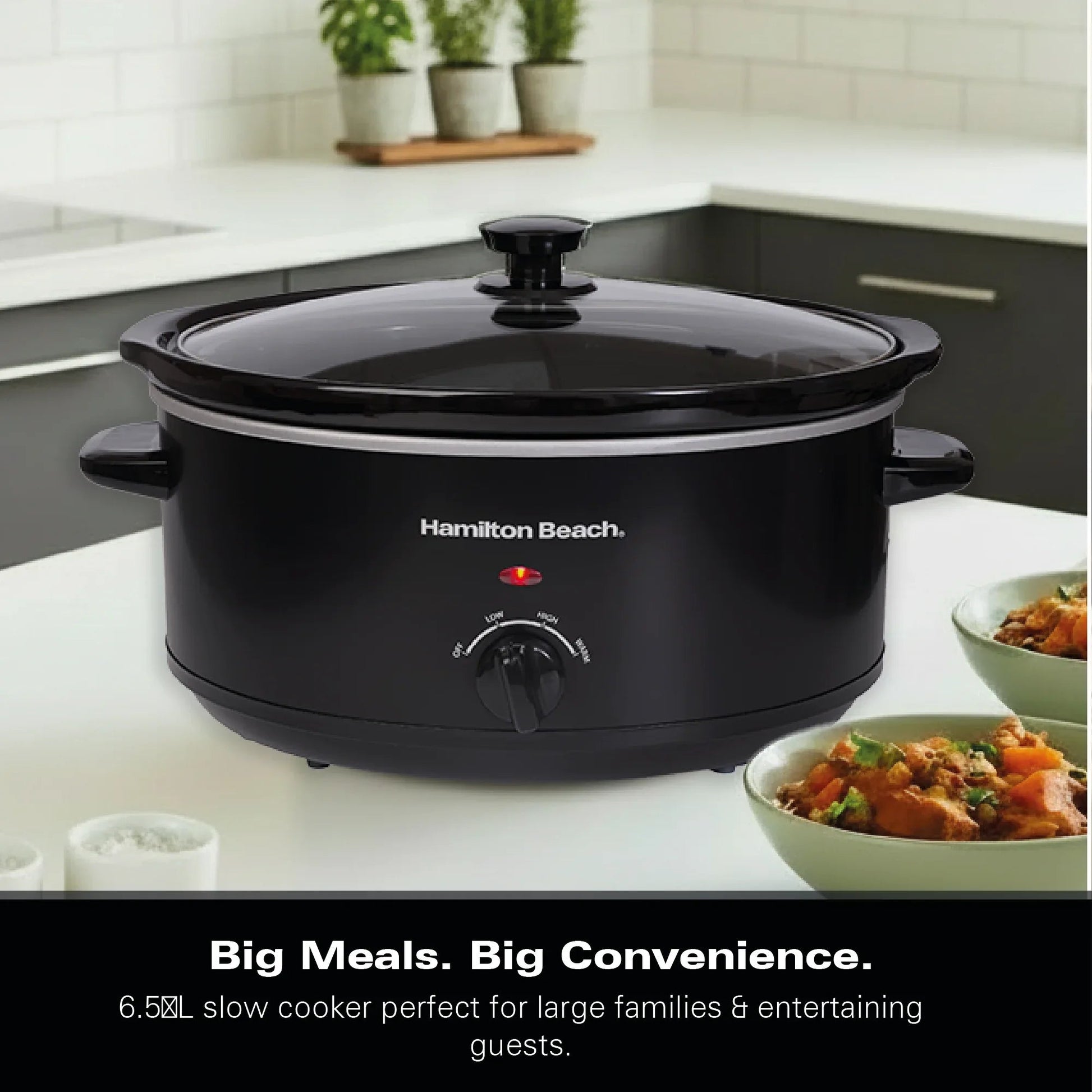 Hamilton Beach The Family Favourite 6.5L Slow Cooker – Black
