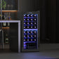 HOMCOM 32-Bottle Narrow Wine Fridge, with Lights - Black