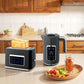 HOMCOM Touch Screen Kettle and Toaster Set - Grey