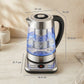 HOMCOM Electric Kettle, 1.7L Fast Boil 3KW Water Kettle with UK Strix Thermostat, Tea Infuser, Keep Warm Function
