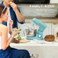 HOMCOM 1300W Kitchen Stand Mixer, with Accessories - Blue