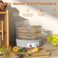 HOMCOM 5 Tier Food Dehydrator, 245W Food Dryer Machine with Adjustable Temperature Control for Drying Fruit, Meat, Vegetable, Jerky and Pet Treat, Grey
