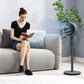 HOMCOM Pedestal Fan, Powerful Air Circulator, 36 Inch Floor Standing Fan with 3 Speed Settings, 70° Oscillating for Bedroom, Home and Office, Grey