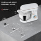 HOMCOM Stand Mixer, 5L Food Mixer for Baking, 6 Speeds and Pulse Setting, 1400W Cake Electric Kitchen Mixer with Dough Hook, Whisk, Stainless Steel Bowl, Splash Guard, Beater, White