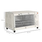 HOMCOM Mini Oven, 9L Countertop Electric Grill, Toaster Oven with Adjustable Temperature, Timer, Dishwasher Safe Baking Tray and Wire Rack, 750W, Cream
