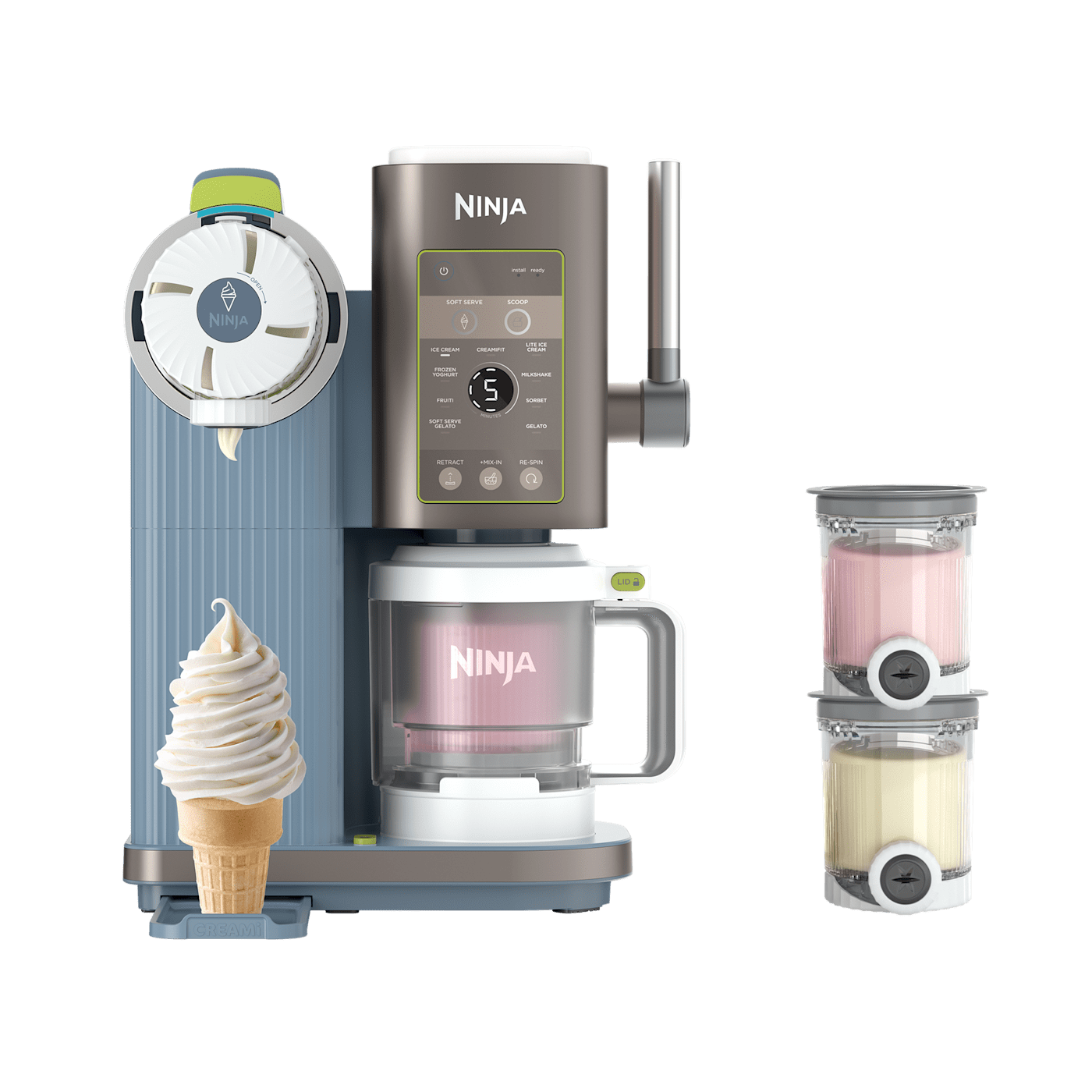 Ninja CREAMi Scoop & Swirl NC701UKND Icy Blackberry Lime ice cream and soft serve maker