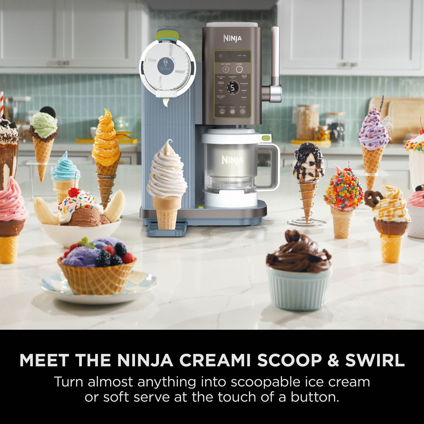 Ninja CREAMi Scoop & Swirl NC701UKND Icy Blackberry Lime – feature 2