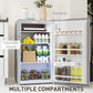 HOMCOM 91L Freestanding Under-Counter Fridge with Lock - Grey