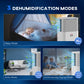 HOMCOM 10L/Day Dehumidifier with 2L Water Tank, Laundry Drying, Automatic Humidity Sensor, Electric Portable Dehumidifier with 24H Timer, 3 Modes for Home Damp, Mould and Condensation