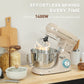 HOMCOM 1300W Kitchen Stand Mixer, with Accessories - Beige