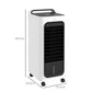 HOMCOM Three-Cool Air Conditioner, with Ice Pack and Remote - White
