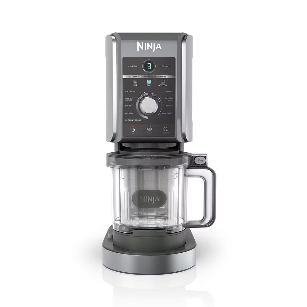 Ninja CREAMi Deluxe NC501 10-in-1 ice cream and frozen drink maker, front view