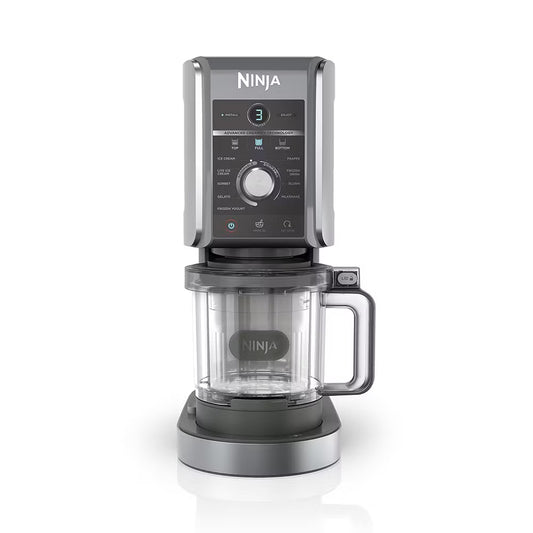 Ninja CREAMi Deluxe NC501 10-in-1 ice cream and frozen drink maker, front view