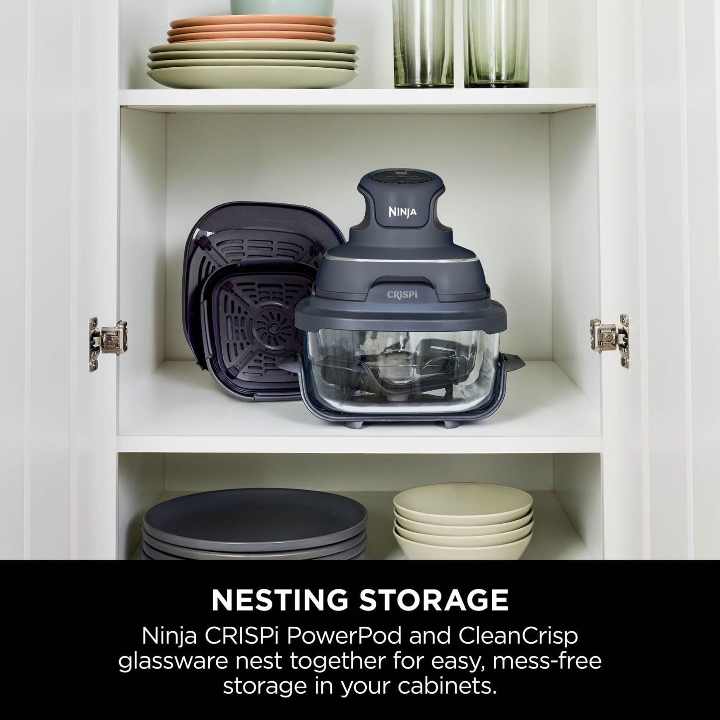 Ninja FN101UKGY CRISPi 4 i 1 Bärbar Glas Air Fryer