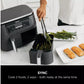 Ninja AF300UK air frying chips with little to no oil in 3.8L drawer — serves up to 1kg per zone