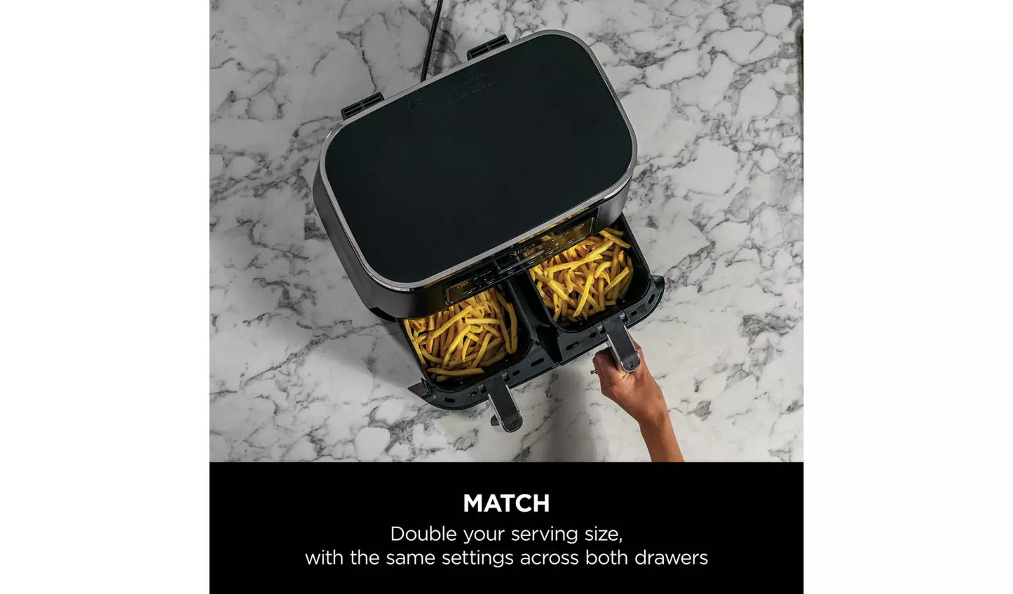 Ninja Foodi AF300UK dishwasher-safe drawer and crisper plate removed for easy cleaning