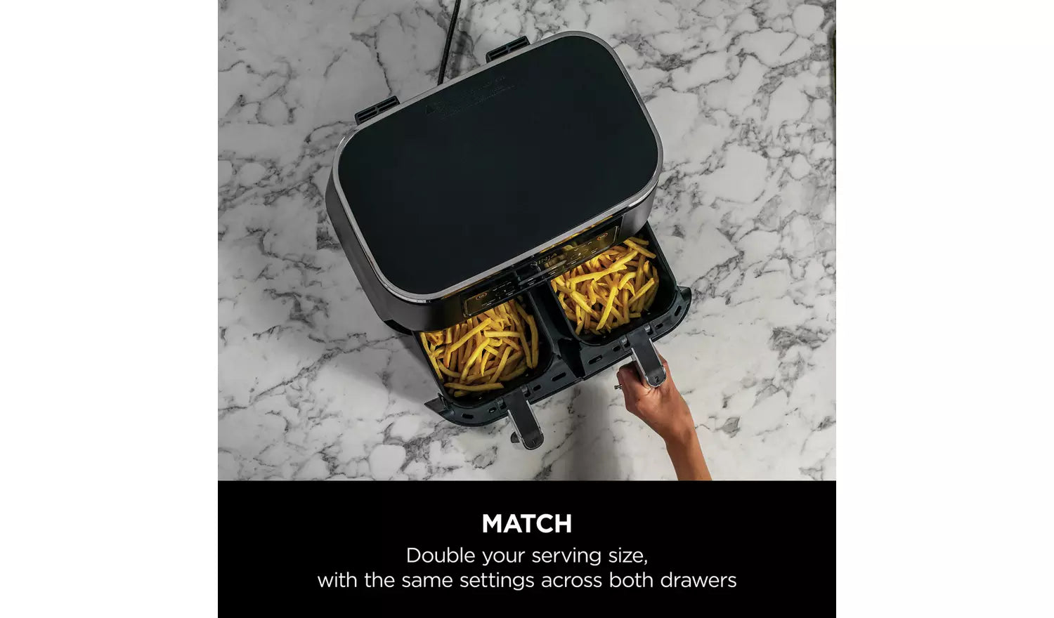 Ninja Foodi AF300UK dishwasher-safe drawer and crisper plate removed for easy cleaning