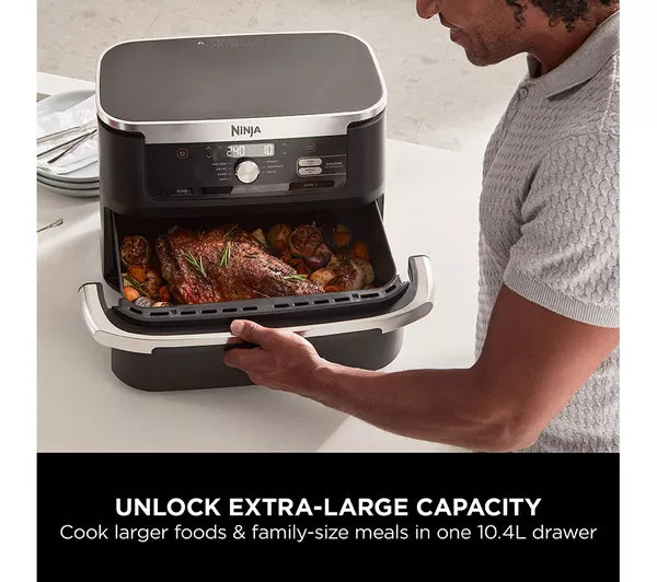 Ninja Foodi AF500UK 10.4L MegaZone capacity with whole chicken fitting inside single drawer