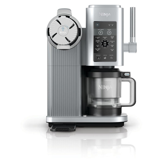 Ninja Swirl NC701UK 13-in-1 soft serve and ice cream maker - platinum silver, front view