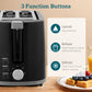 HOMCOM Modern Kettle and Toaster Set - Black
