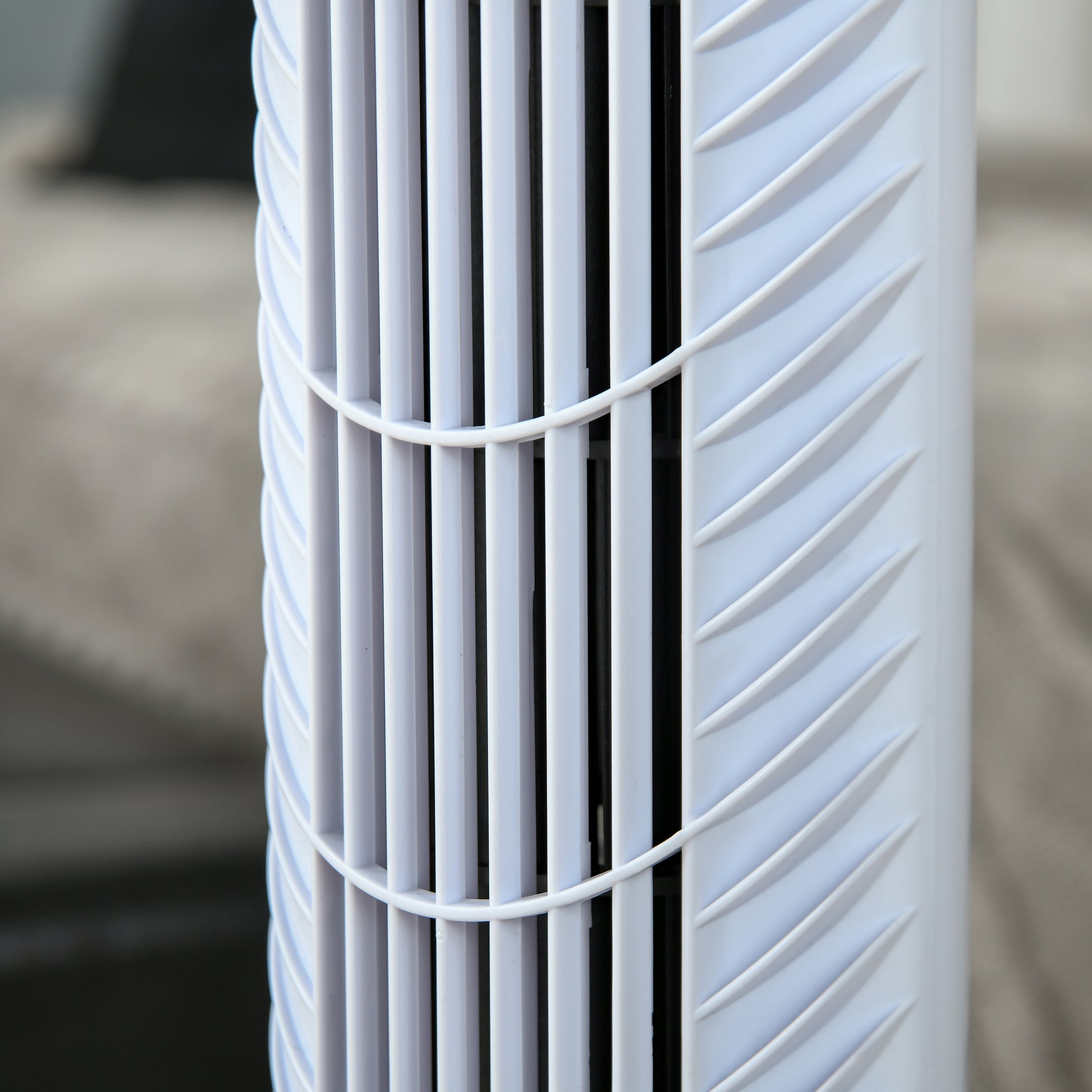 HOMCOM 36" Freestanding Tower Fan, Pedestal Fan with 3 Speed 3 Mode, 7.5h Timer, 70 Degree Oscillation, LCD Panel, 5M Remote Controller, White