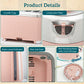 HOMCOM Electric Stainless Steel Kettle and Toaster Set, 3000W 1.7L UK Strix Thermostat Fast Boil Kettle Pink