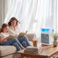 HOMCOM Air Cooler with Adjustable Head, Portable Air Conditioner with 3 Wind Speed, 2 Cool Mist, RGB Light, White