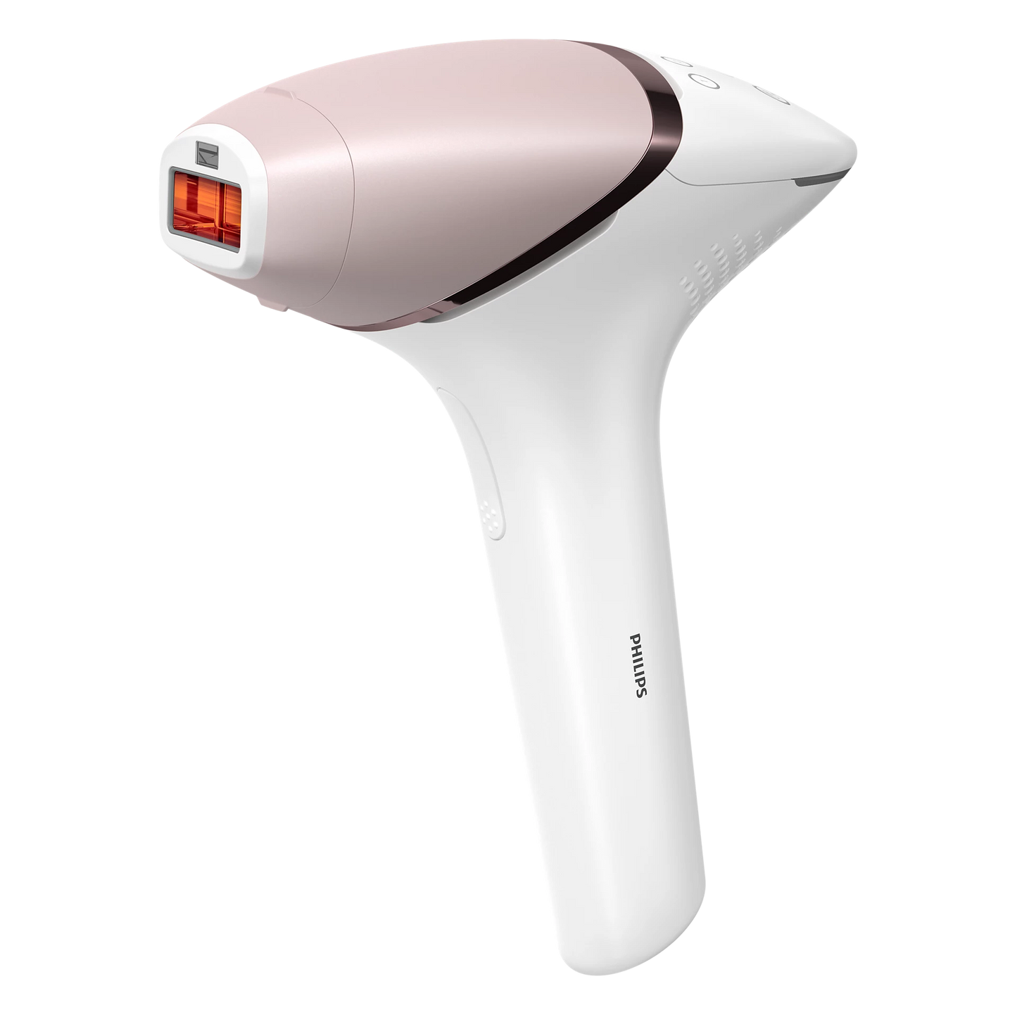 Philips BRI950/02 Lumea IPL device showing body and face smart attachments included in the box