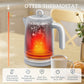 HOMCOM Sleek Textured Kettle and Toaster Set - Grey