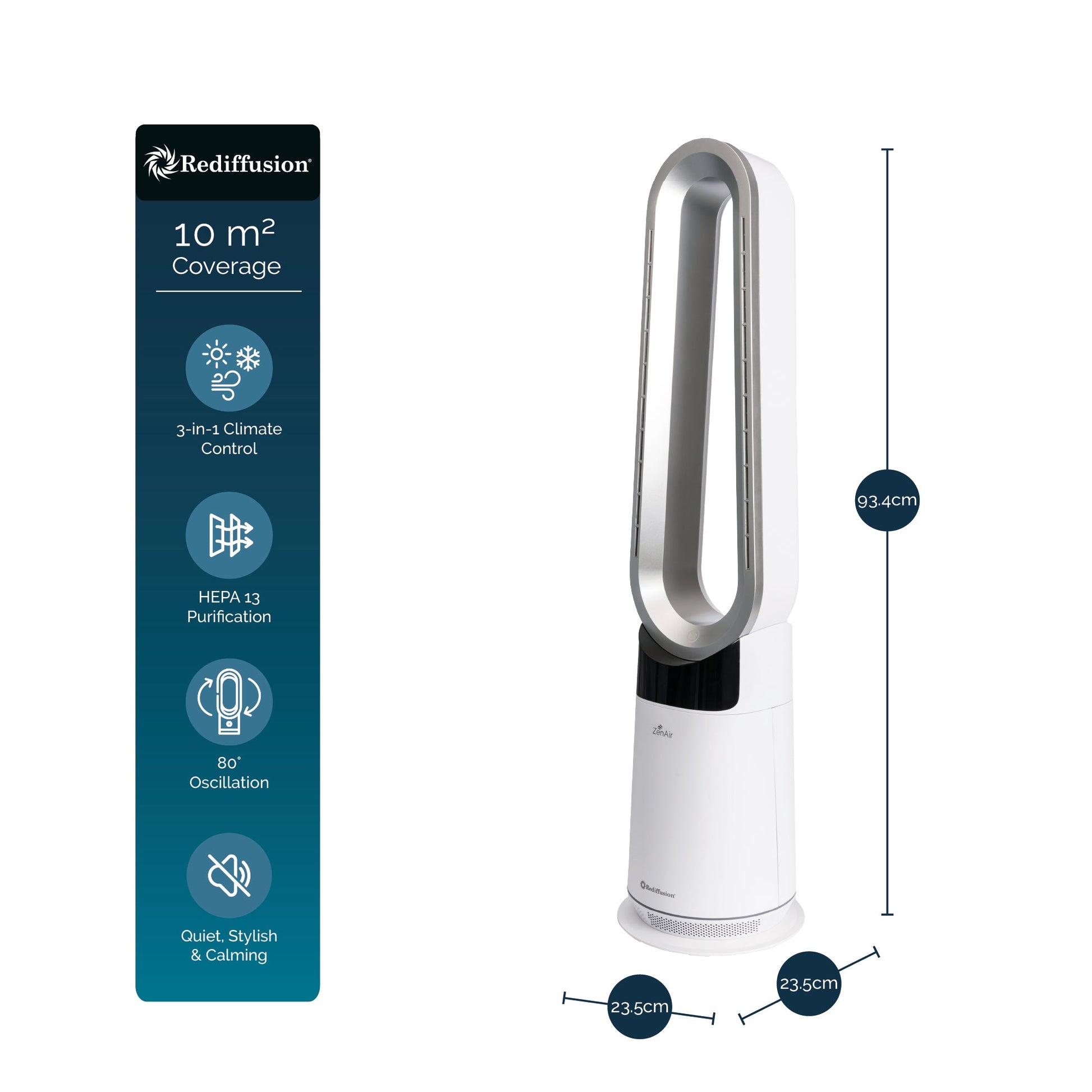 Rediffusion Zen Air heating and cooling modes