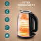 HOMCOM Simple Polished Toaster and Kettle Set - Black
