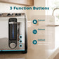 HOMCOM 4 Slice Toaster with 7 Browning Levels, Reheat, Defrost and Cancel Functions