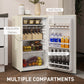 HOMCOM Under Counter Fridge, 91L Small Fridge with Chiller Box, Removable Shelf, Reversible Door, Adjustable Legs, Mini Refrigerator, Beige