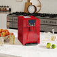 HOMCOM 3L Ice Maker Machine and Water Dispenser, 12kg in 24H, 2 Sizes 9 Ice Cubes Ready in 6-10 Mins Ice Machine, Red