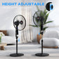HOMCOM 40 cm Pedestal Standing Floor Fan, Oscillation Cooling Fan with Remote Control, Black
