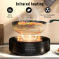 HOMCOM Electric Ceramic Hob with Grill Plate, Multifunctional 36cm Plug in Electric Hob with 4 Heat Levels for All Type Pot