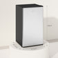 HOMCOM Under Counter Fridge, 91L Small Fridge with Chiller Box, Removable Shelf, Reversible Door, Adjustable Legs, Mini Refrigerator,  Silver Tone