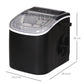 HOMCOM Ice Maker Machine Countertop, 12 KG in 24 H, 9 Cubes in 6 Mins, Portable Ice Cube Maker with Handle, Ice Scoop and Basket for Home Office Kitchen Bar Party RV, Black